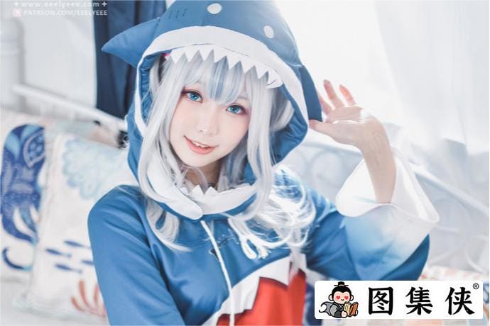 宝岛博主ElyEE子噶呜古拉小鲨鲨甜美灵动的样子惹人爱