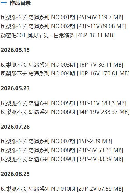 凤梨腿不长 – 岛遇/微密圈等写真&amp;视频合集【持续更新中】